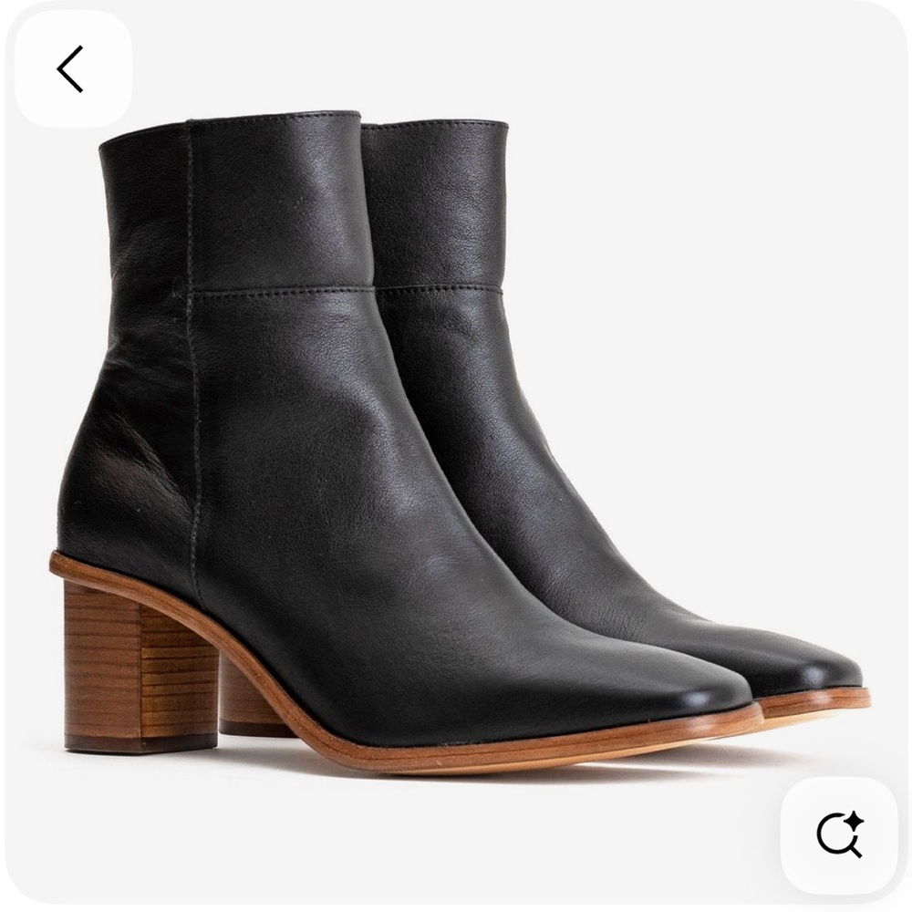Portland Leather Patina Vero Black Heeled Ankle Boots